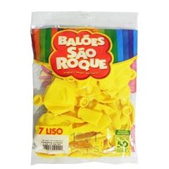 BALAO SAO ROQUE, NUMERO 7, AMARELO CITRINO, PACOTE COM 50 UNIDADES