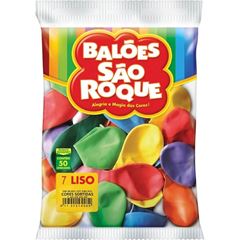 BALAO SAO ROQUE, NUMERO 7, SORTIDO, PACOTE COM 50 UNIDADES