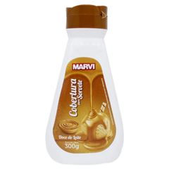 MARVI COBERTURA PARA SORVETE SABOR DOCE DE LEITE, CAIXA COM 12 UNIDADES DE 300G