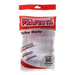 COLHER MASTER, CRISTAL, PRAFESTA, CAIXA COM 10 PACOTES DE 50 UNIDADES