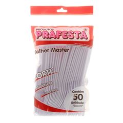 GARFO MASTER, BRANCO, PRAFESTA, CAIXA COM 10 PACOTES DE 50 UNIDADES