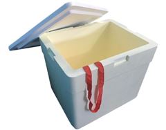CAIXA TÉRMICA DE ISOPOR, 44L, COM ALÇA, KNAUF