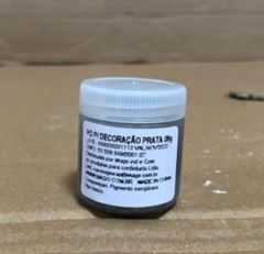 PÓ PARA DECORAÇÃO, PRATA, 08G, MAGO, PACOTE COM 01 UNIDADE