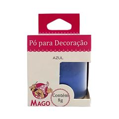 MAGO, PÓ PARA DECORAÇÃO, AZUL, 08G, PACOTE COM 01 UNIDADE