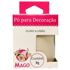 PÓ PARA DECORAÇÃO, OURO ILUSÃO, 08G, MAGO, PACOTE COM 01 UNIDADE