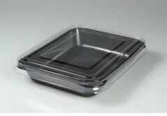 BANDEJA GALVANOTEK G240  COM TAMPA, FORNEAVEL, FUNDO PRETA, CAIXA COM 100 UNIDADES