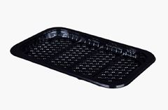 BANDEJA PARA CARNES GALVANOTEK GC-231515, 230X150X15MM, PRETA, CAIXA COM 300 UNIDADES