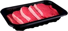 BANDEJA PARA CARNES GALVANOTEK GC-231530, 230X150X30MM, PRETA, CAIXA COM 300 UNIDADES