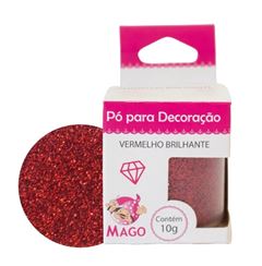 MAGO PO PARA DECORACAO VERMELHO BRILHANTE 10G 01 UNIDADE
