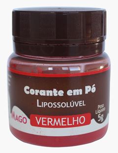 CORANTE EM PO PARA CHOCOLATE VERMELHO 5G 1UNIDADE