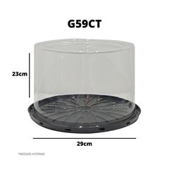 EMBALAGEM PARA TORTA ALTA GOUMERT, PRETA, G-59CT, GALVANOTEK, CAIXA COM 20 UNIDAES