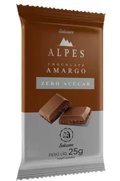 CHOCOLATE ALPES ZERO AMARGO 25G 8X400G SALWARE