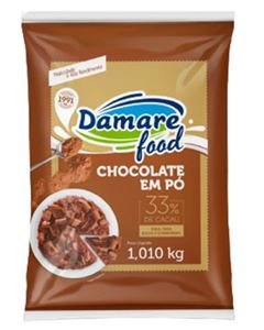 CHOCOLATE EM PO 33% DAMARE, LIDER, PACOTE COM 1KG