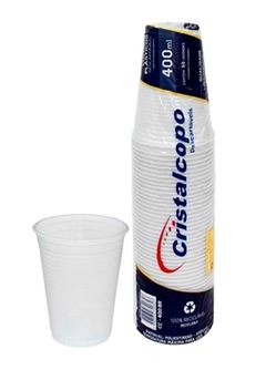 COPO, CRISTALCOPO, 400ML, CAIXA COM 20 TIRAS DE 50 UNIDADES