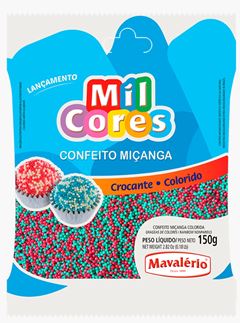 CONFEITOS MICANGA NUMERO 0, VERMELHA/VERDE, MAVALERIO, PACOTE COM 150G 