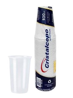 COPO CRISTALCOPO 500ML TRANSPARENTE, CAIXA COM 20 TIRAS DE 50 UNIDADES