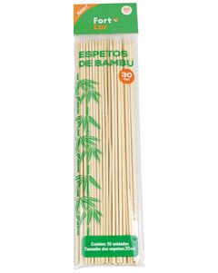 ESPETO BAMBU FORTFLEX 30CM PACOTE COM 50 UNIDADES