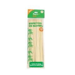 ESPETO BAMBU FORTFLEX 25CM PACOTE COM 50 UNIDADES