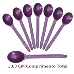 COLHER LONGA, STRAWPLAST , ROXA, CAIXA COM 10 PACOTES DE 50 UNIDADES