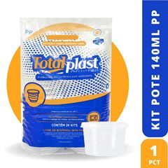 KIT POTE, TOTALPLAST, 140ML, CAIXA COM 24 PACOTES DE 24 UNIDADES
