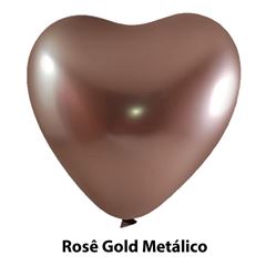 BALAO 6 CORACAO ROSE GOLD META JOY C/25 