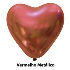 BALAO 6 CORACAO VERME METALICO JOY C/25 