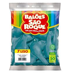 BALAO SAO ROQUE, NUMERO 7, AZUL OCEANO, PACOTE COM 50 UNIDADES