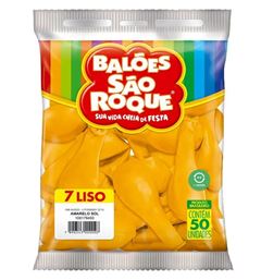 BALAO SAO ROQUE, NUMERO 7, AMARELO SOL, PACOTE COM 50 UNIDADES