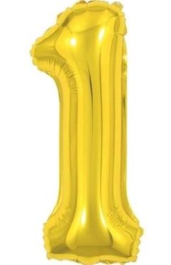 BALAO METALICO 40CM DOURADO N1