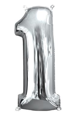 BALAO METALICO 40CM PRATA N1
