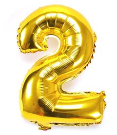 BALAO METALICO 40CM DOURADO N2