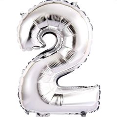 BALAO METALICO 40CM PRATA N2