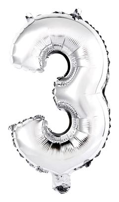 BALAO METALICO 40CM PRATA N3