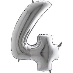 BALAO METALICO 40CM PRATA N4