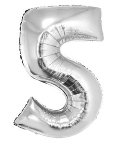 BALAO METALICO 40CM PRATA N5