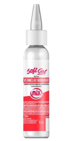 MIX SOFTGEL CORANTE VERMELHO MORANGO 25G