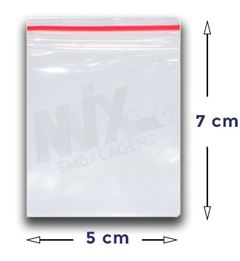 SACO ZIP N°1 7CMX5CM C/100