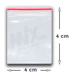 SACO ZIP N°0 4CMX4CM C/100