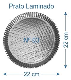 PRATO LAMINADO NÚMERO 3 PACOTE COM 10 UNIDADES