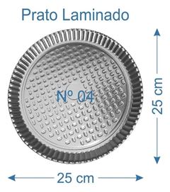 PRATO LAMINADO NÚMERO 4 PACOTE COM 10 UNIDADES