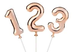 MINI TOPO DE BOLO NUMERO 1 ROSE