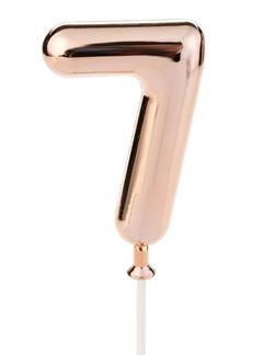 MINI TOPO DE BOLO NUMERO 7 ROSE