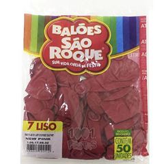 BALAO SAO ROQUE, NUMERO 7, NEW PINK, PACOTE COM 50 UNIDADES