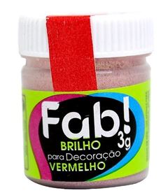 FAB BRILHO P/ DECORACAO VERMELHO 3G