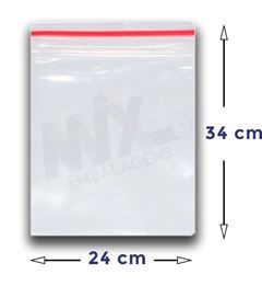 SACO ZIP N°10 24CMX34CM C/50