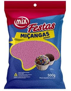 MIX CONFEITO MIÇANGA ROSA BEBE 500G