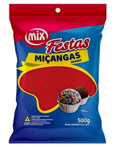 MIX CONFEITO MIÇANGA VERMELHO 500G