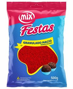 MIX CONFEITO GRANULADO MACIO VERMEL 500G