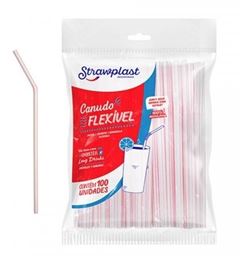 CANUDO FLEX, STRAWPLAST, SACHE, 6MM, CAIXA COM 30 PACOTES DE 100 UNIDADES