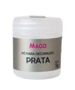 MAGO PO P/DECORACAO PRATA 5G C/01UN